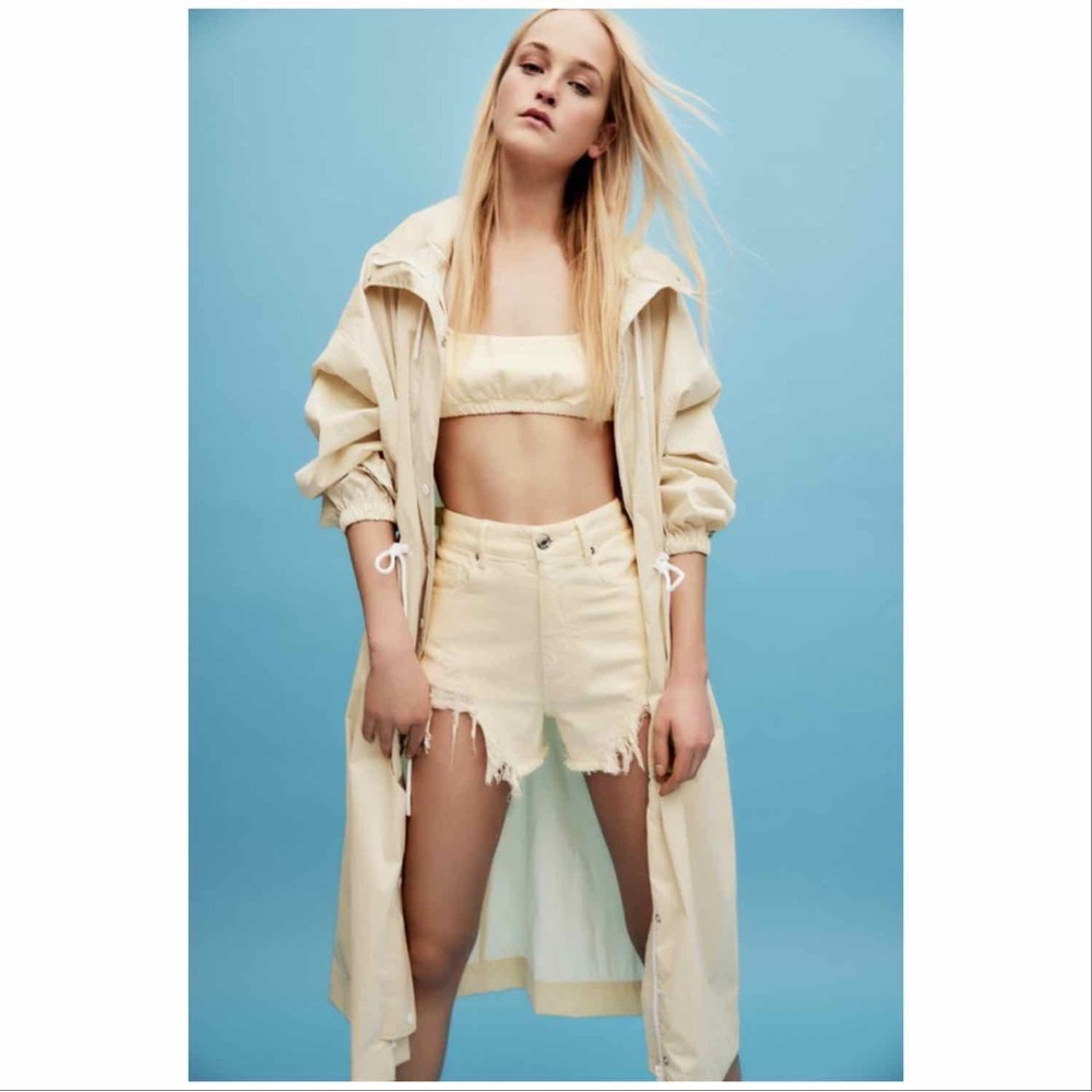 Zara Denim Bralette and Shorts Set